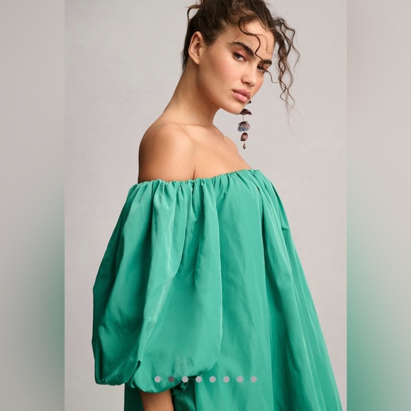 MARE MARE ANTHROPOLOGIE PUFF SLEEVE OFF THE SHOULDER MINI DRESS XXS - Picture 2 of 16